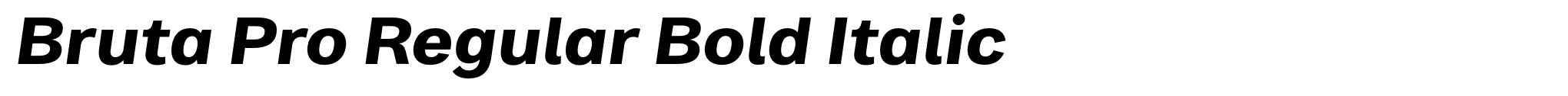 Bruta Pro Regular Bold Italic image